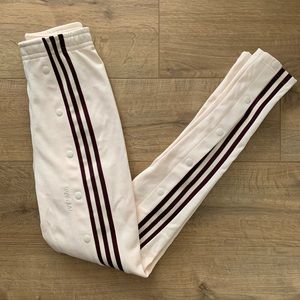adidas Ivy Park Ecru & Maroon Snap Track Pant